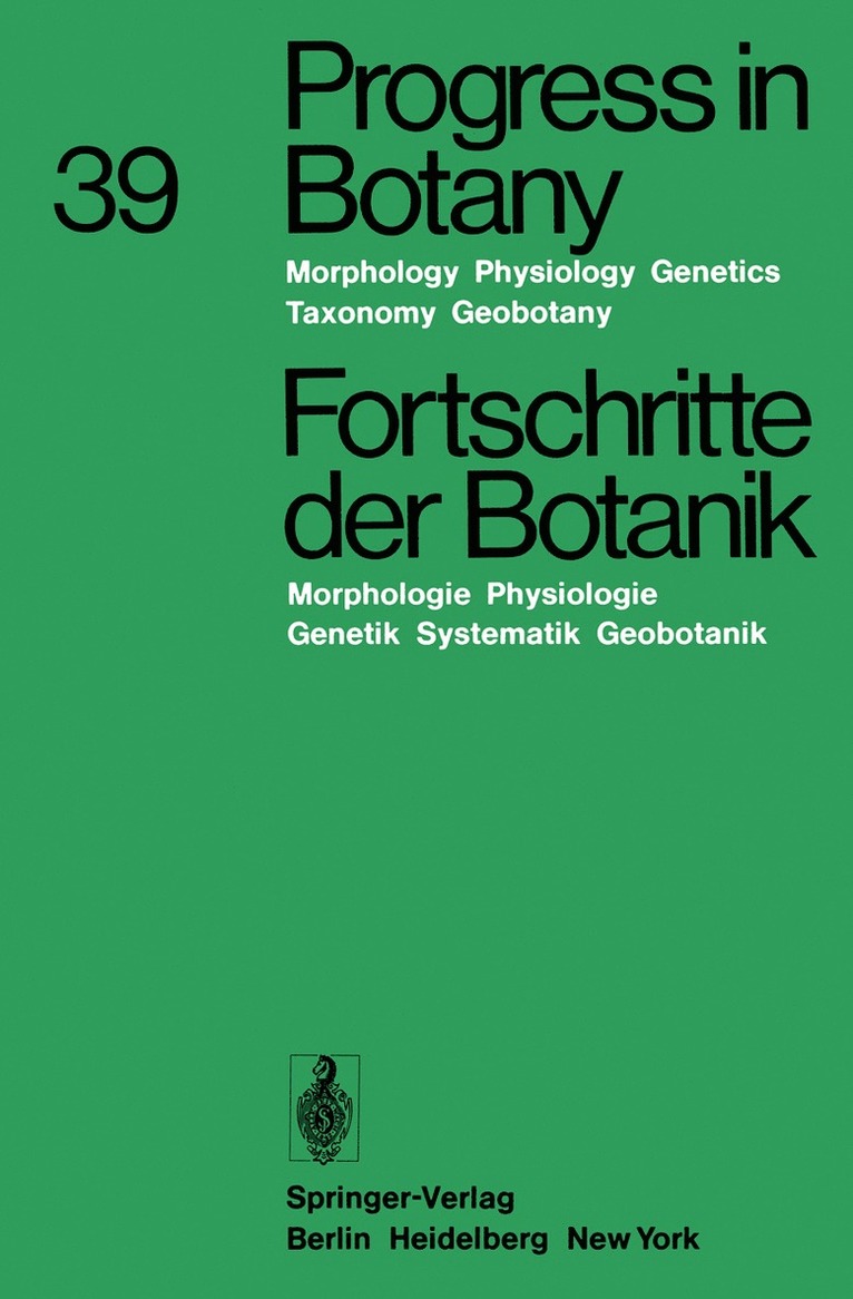 Progress in Botany / Fortschritte der Botanik 1