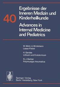 bokomslag Ergebnisse der Inneren Medizin und Kinderheilkunde / Advances in Internal Medicine and Pediatrics
