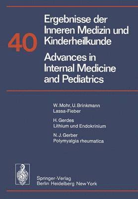 Ergebnisse der Inneren Medizin und Kinderheilkunde / Advances in Internal Medicine and Pediatrics 1