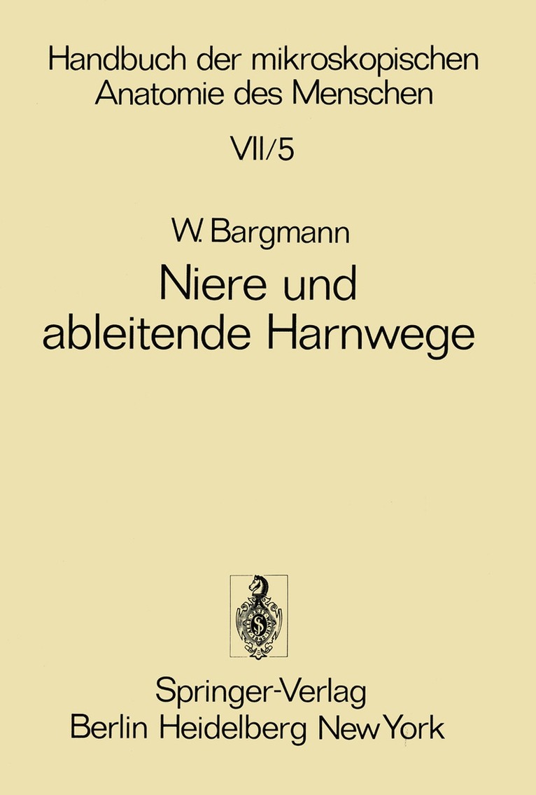 Wolfgang Bargmann - Niere und ableitende Harnwege, Häftad