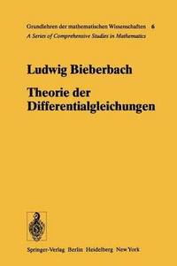 bokomslag Theorie der Differentialgleichungen