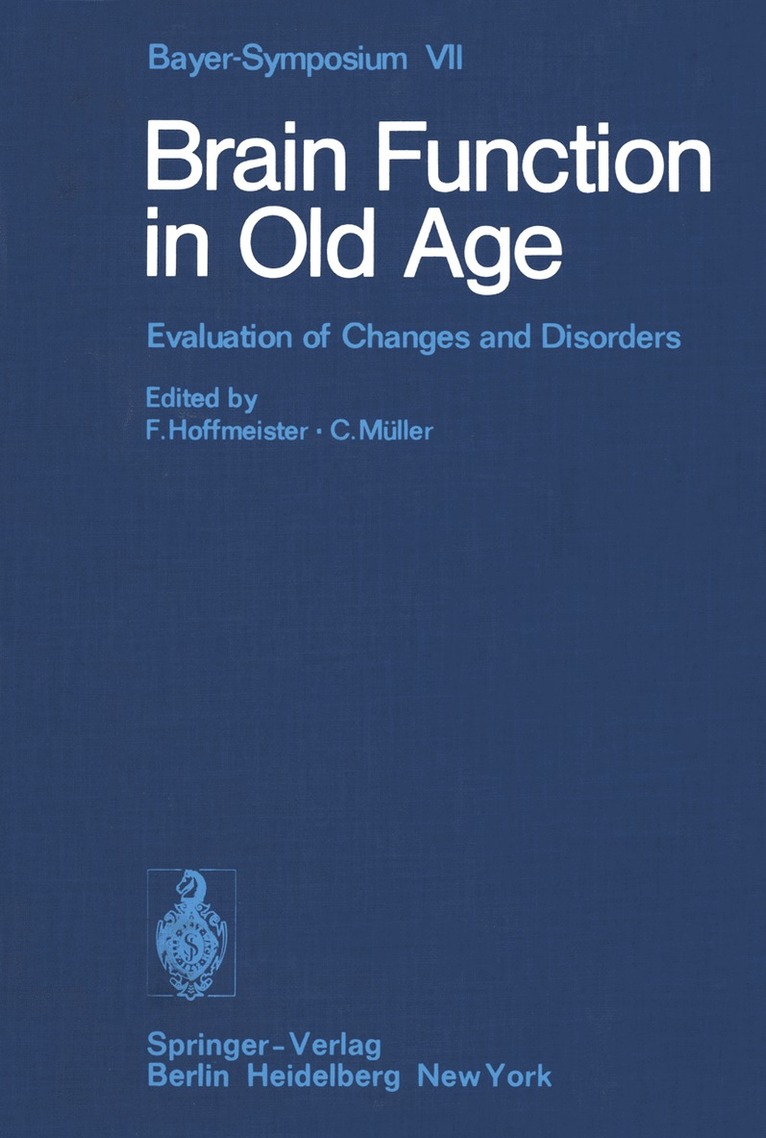 F. Hoffmeister, C. Müller - Brain Function in Old Age, Häftad