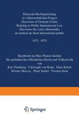Deutsche Rechtsprechung in völkerrechtlichen Fragen