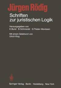 bokomslag Schriften zur juristischen Logik