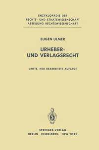 bokomslag Urheber- und Verlagsrecht