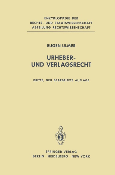 bokomslag Urheber- und Verlagsrecht