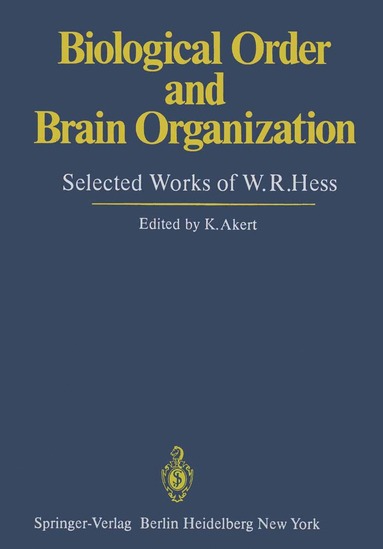 bokomslag Biological Order and Brain Organization
