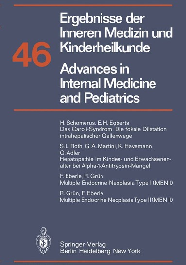 P. Frick, G.-A. von Harnack, K. Kochsiek, G. A. Martini, A. Prader - Ergebnisse der Inneren Medizin und Kinderheilkunde / Advances in Internal Medicine and Pediatrics, Häftad