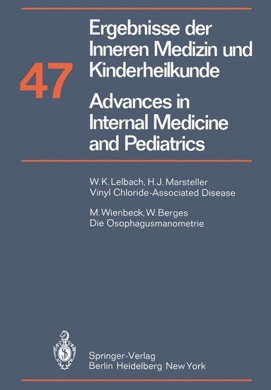 bokomslag Ergebnisse der Inneren Medizin und Kinderheilkunde / Advances in Internal Medicine and Pediatrics