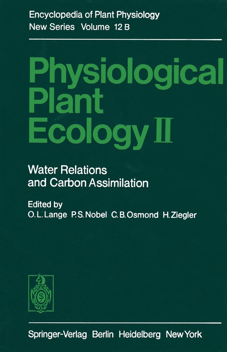Otto L. Lange - Physiological Plant Ecology II, Häftad