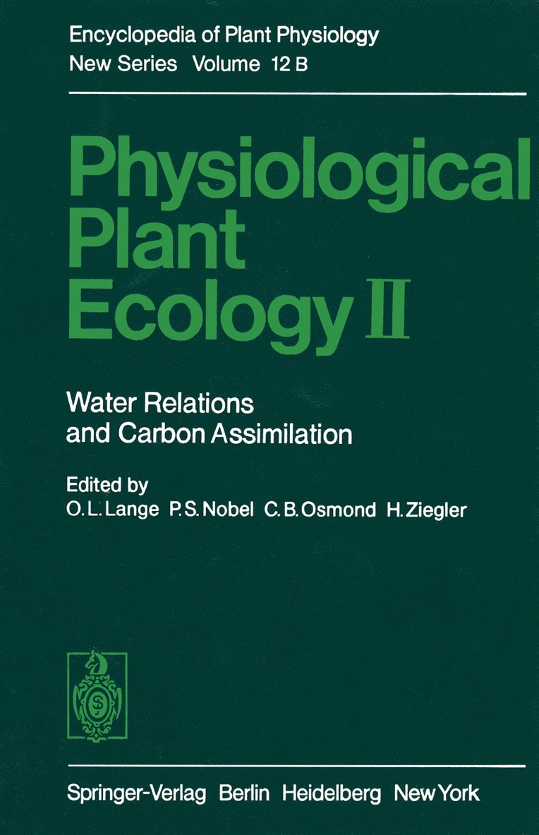 Physiological Plant Ecology II 1