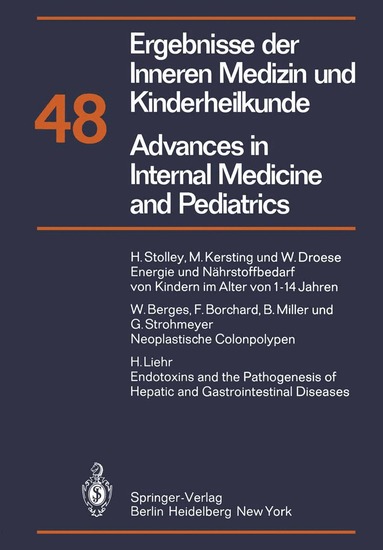 P. Frick, G.-A. von Harnack, K. Kochsiek, G. A. Martini, A. Prader - Ergebnisse der Inneren Medizin und Kinderheilkunde/Advances in Internal Medicine and Pediatrics, Häftad