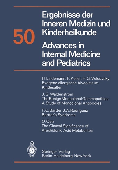 bokomslag Ergebnisse der Inneren Medizin und Kinderheilkunde / Advances in Internal Medicine and Pediatrics