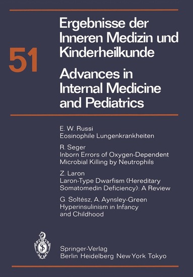 P. Frick, G.-A. von Harnack, K. Kochsiek, G. A. Martini, A. Prader - Ergebnisse der Inneren Medizin und Kinderheilkunde / Advances in Internal Medicine and Pediatrics, Häftad