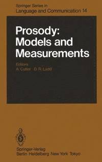 bokomslag Prosody: Models and Measurements