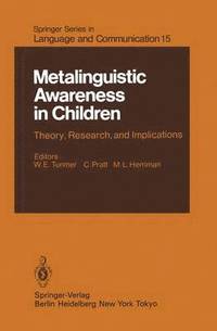 bokomslag Metalinguistic Awareness in Children