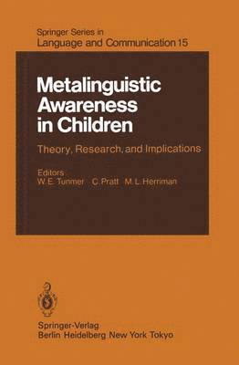 Metalinguistic Awareness in Children 1