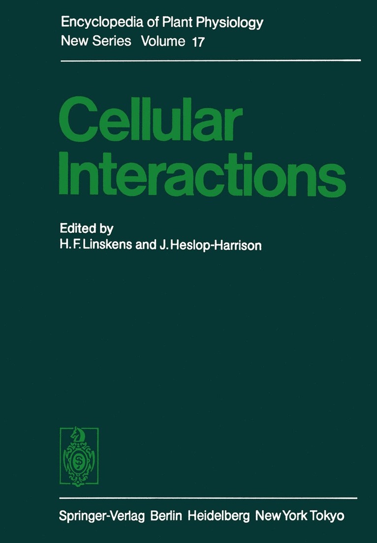 H. F. Linskens, J. Heslop-Harrison - Cellular Interactions, Häftad