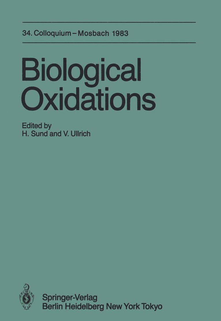 H. Sund, V. Ullrich - Biological Oxidations, Häftad