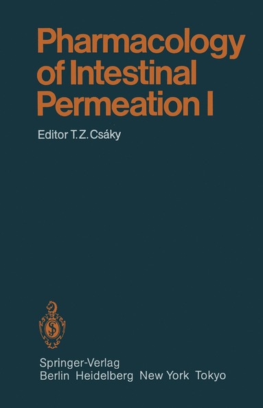 bokomslag Pharmacology of Intestinal Permeation I