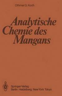 bokomslag Analytische Chemie des Mangans