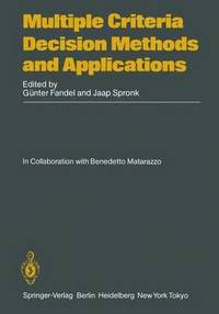 bokomslag Multiple Criteria Decision Methods and Applications