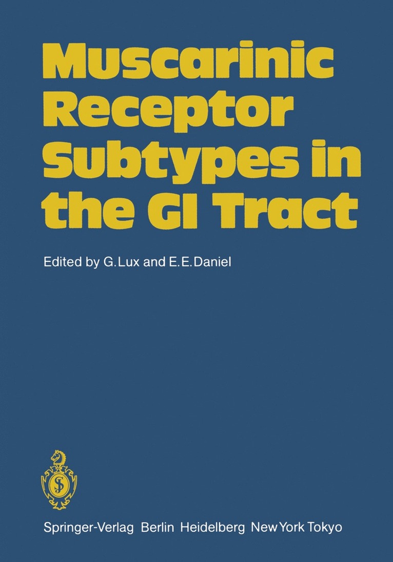 G. Lux, E.E. Daniel, E. E. Daniel - Muscarinic Receptor Subtypes in the GI Tract, Häftad