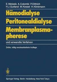 bokomslag Hmodialyse, Peritonealdialyse, Membranplasmapherese