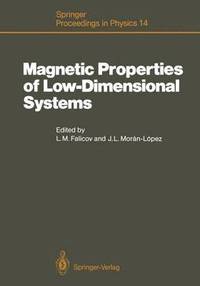 bokomslag Magnetic Properties of Low-Dimensional Systems