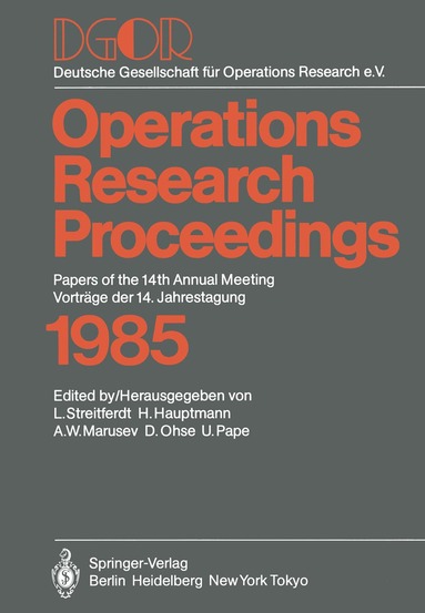 L. Streitferdt, H. Hauptmann, A.W. Marusev, D. Ohse, U. Pape - DGOR, Häftad