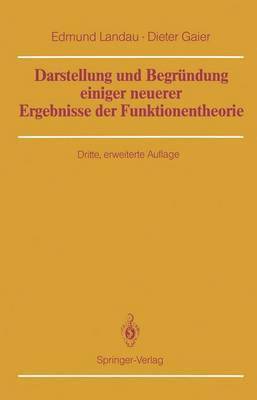 bokomslag Darstellung und Begründung einiger neuerer Ergebnisse der Funktionentheorie