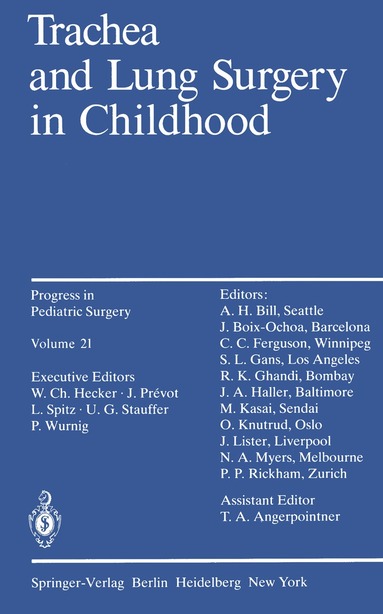 Peter Wurnig - Trachea and Lung Surgery in Childhood, Häftad