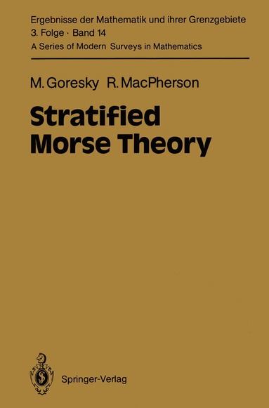 bokomslag Stratified Morse Theory