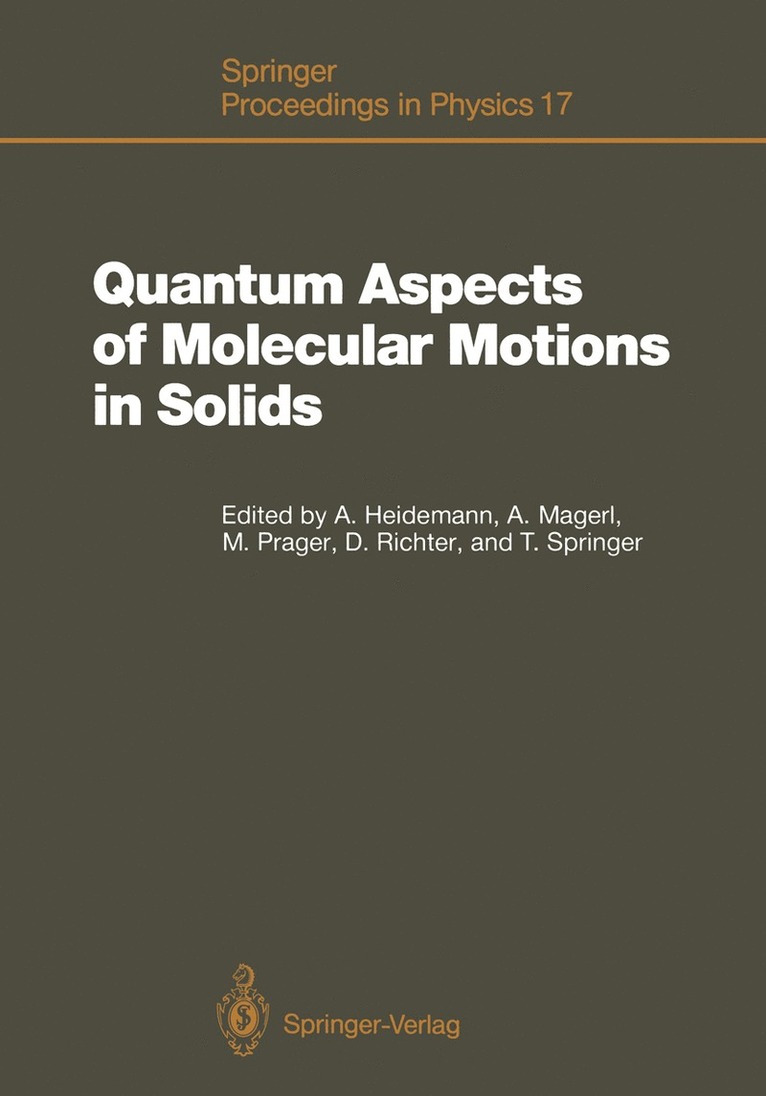 Quantum Aspects of Molecular Motions in Solids 1