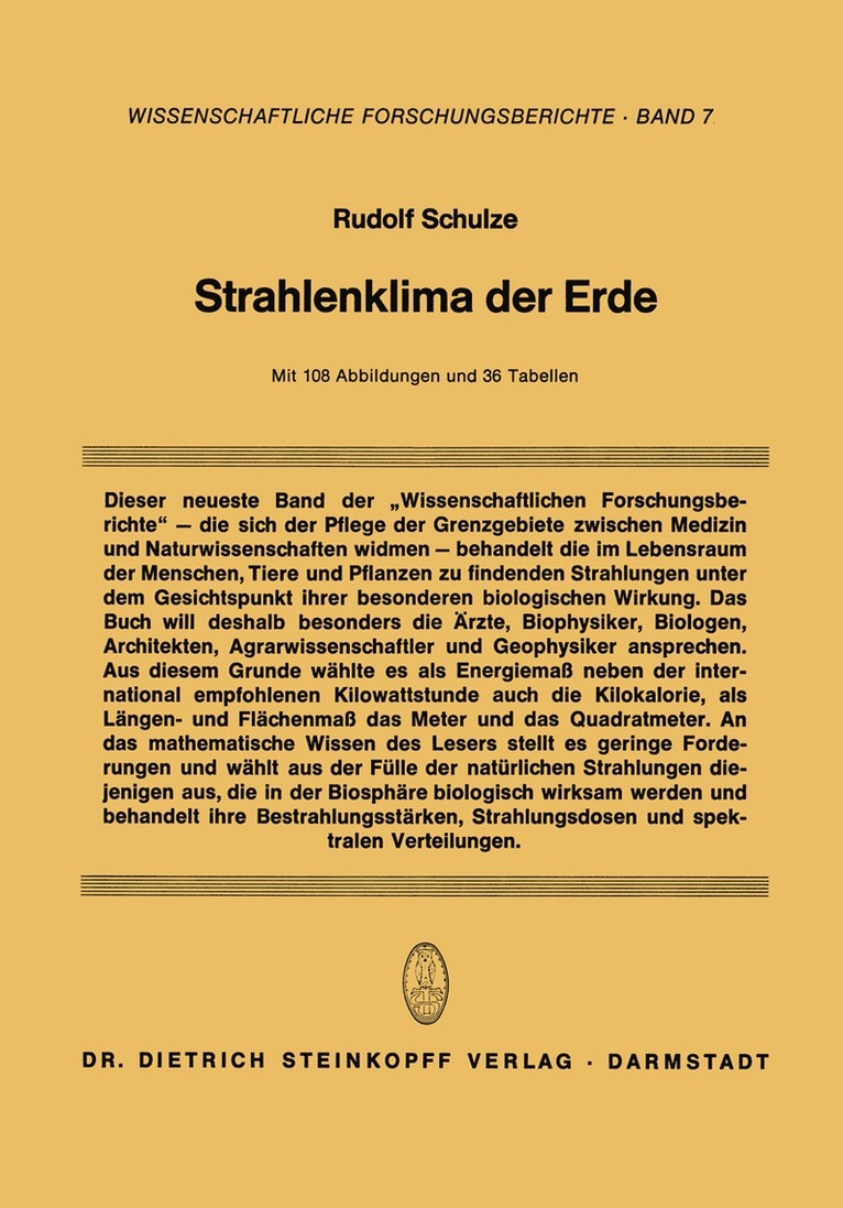 Strahlenklima der Erde 1