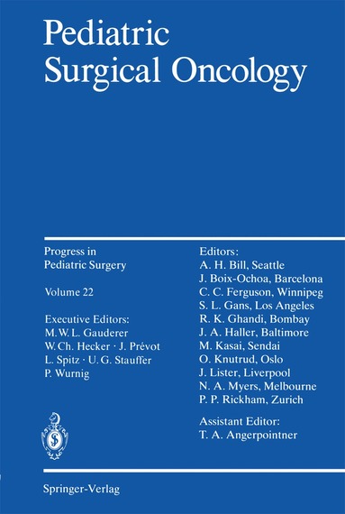 Lewis Spitz, Peter Wurnig, Thomas A. Angerpointner - Pediatric Surgical Oncology, Häftad