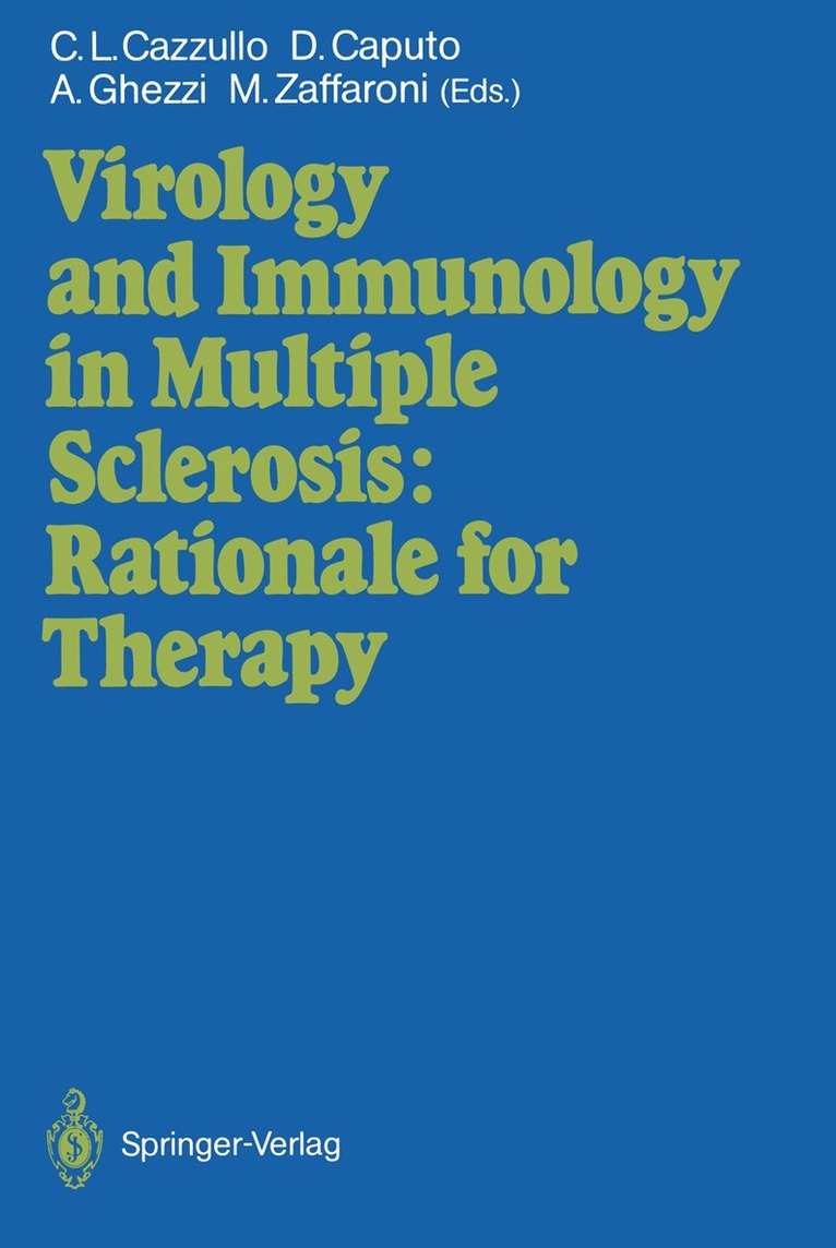Carlo L. Cazzullo, Domenico Caputo, Angelo Ghezzi, Mauro Zaffaroni - Virology and Immunology in Multiple Sclerosis: Rationale for Therapy, Häftad