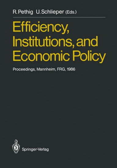 bokomslag Efficiency, Institutions, and Economic Policy