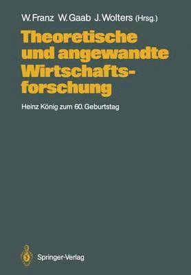 Theoretische und angewandte Wirtschaftsforschung 1