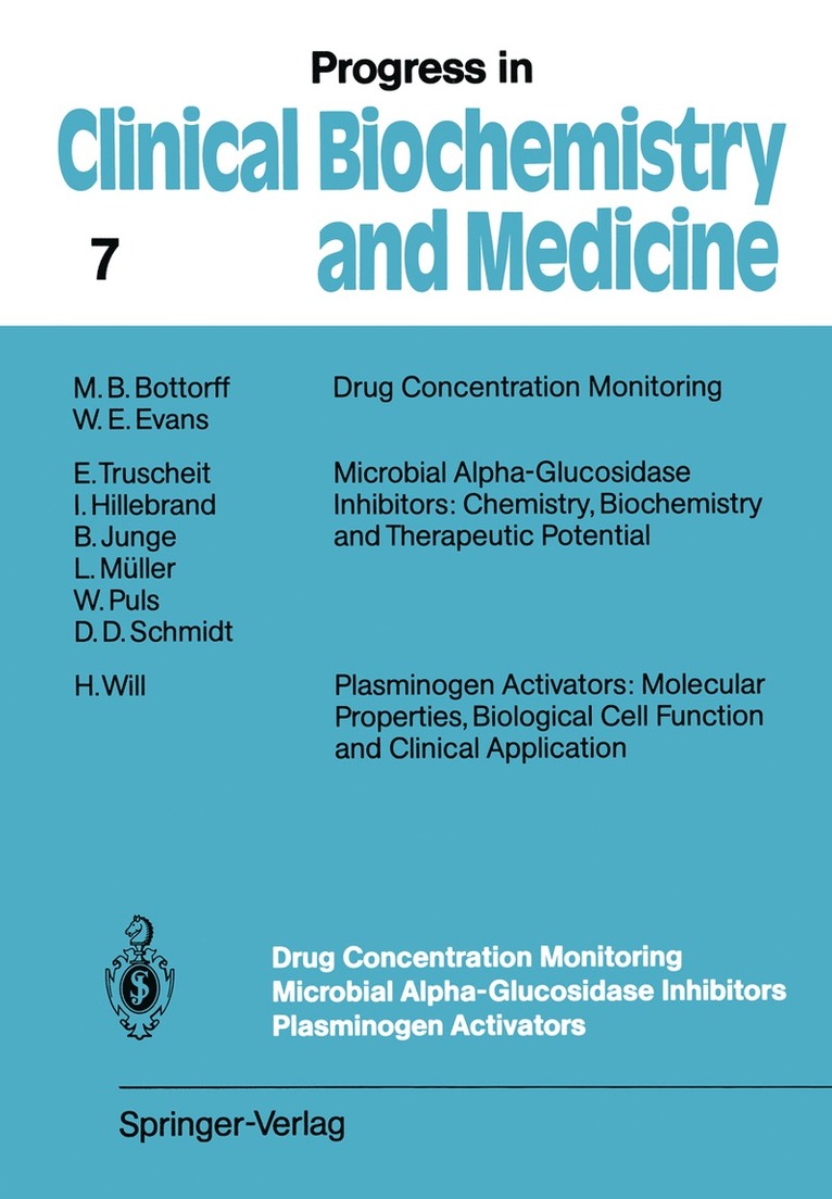 Drug Concentration Monitoring Microbial Alpha-Glucosidase Inhibitors Plasminogen Activators 1