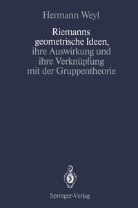 bokomslag Riemanns geometrische Ideen, ihre Auswirkung und ihre Verknpfung mit der Gruppentheorie