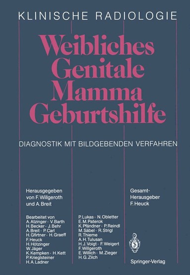 F. Willgeroth, A. Breit - Weibliches Genitale Mamma · Geburtshilfe, Häftad