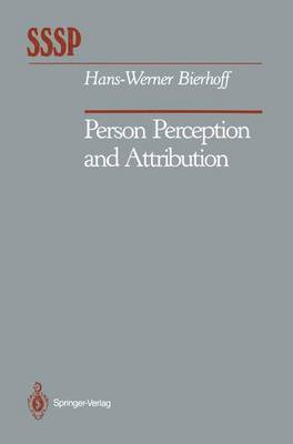 Hans-Werner Bierhoff - Person Perception and Attribution, Häftad