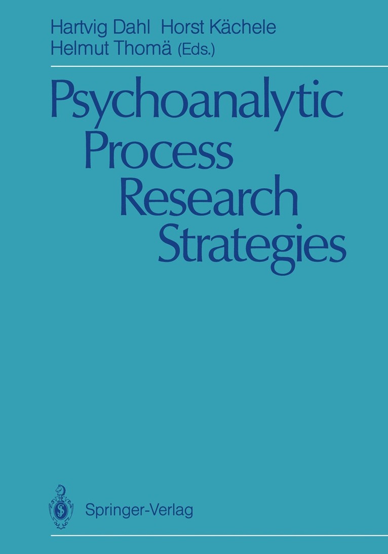 Psychoanalytic Process Research Strategies 1