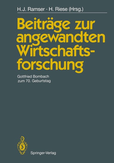 Hans J. Ramser, Hajo Riese - Beiträge zur angewandten Wirtschaftsforschung, Häftad