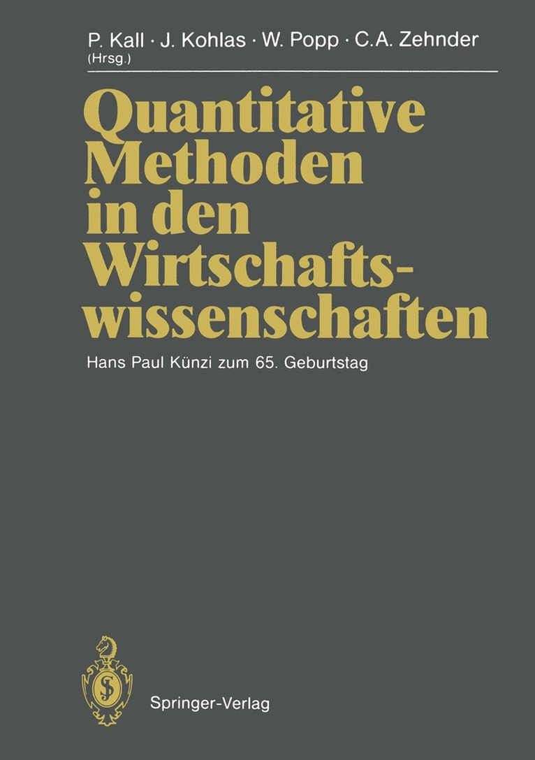 Quantitative Methoden in den Wirtschaftswissenschaften 1