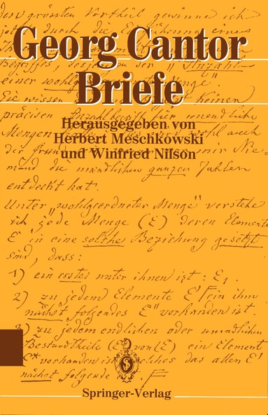 Georg Cantor, Herbert Meschkowski, Winfried Nilson - Briefe, Häftad