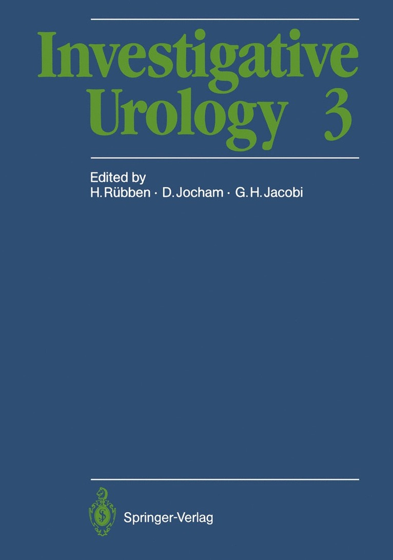 Herbert Rübben, D. Jocham, Günther H. Jacobi - Investigative Urology 3, Häftad