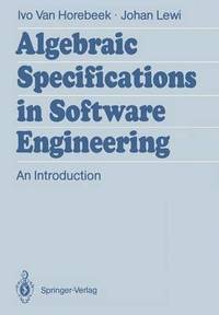 bokomslag Algebraic Specifications in Software Engineering