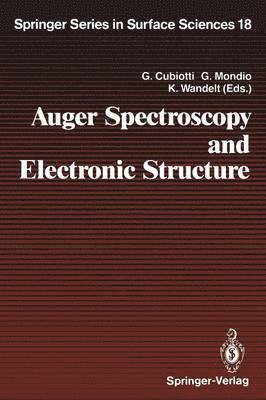 bokomslag Auger Spectroscopy and Electronic Structure